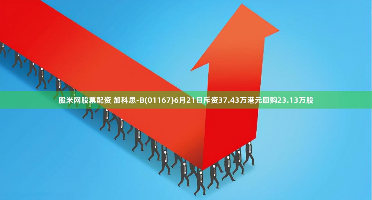 股米网股票配资 加科思-B(01167)6月21日斥资37.43万港元回购23.13万股