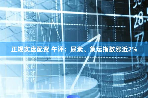 正规实盘配资 午评:尿素、集运指数涨近2%